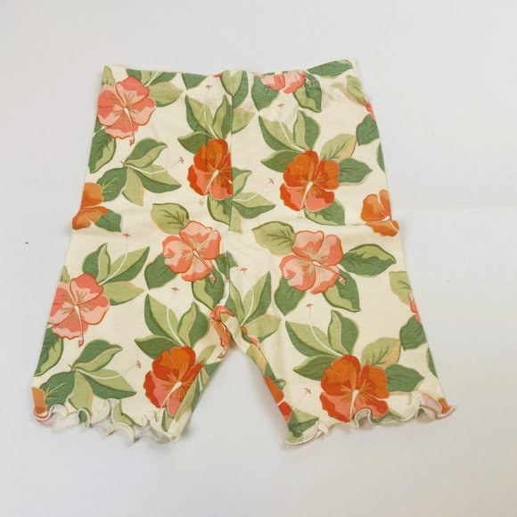 NWT Gymboree Girl Hibiscus Bike Short & Shoulder Bow Rib Tank Size 6 - Picture 2 of 5